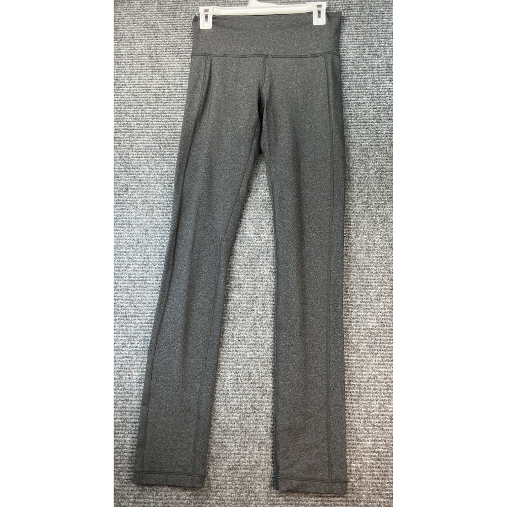 Lululemon High Rise Leggings Yoga Pants Size 6 Heathered Charcoal Grey PreLoved